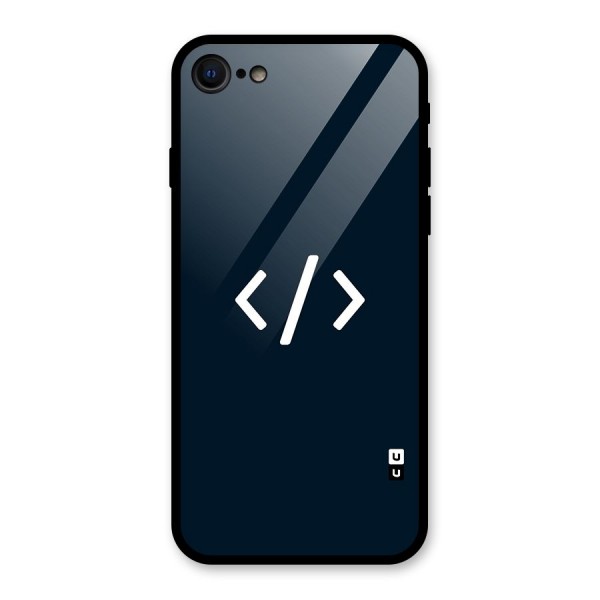 Programmers Style Symbol Glass Back Case for iPhone 8