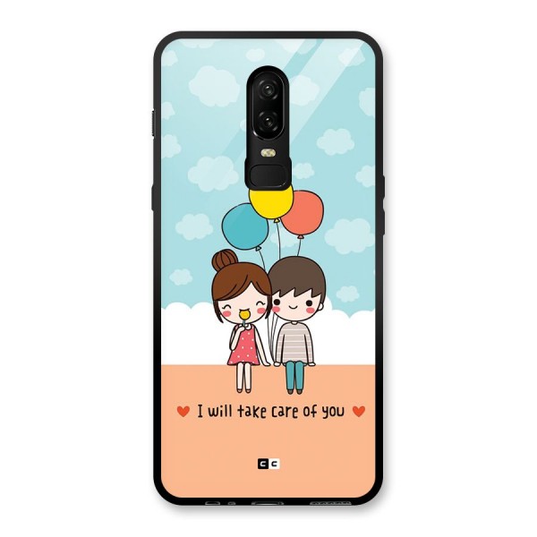 Promise To Care Glass Back Case for OnePlus 6