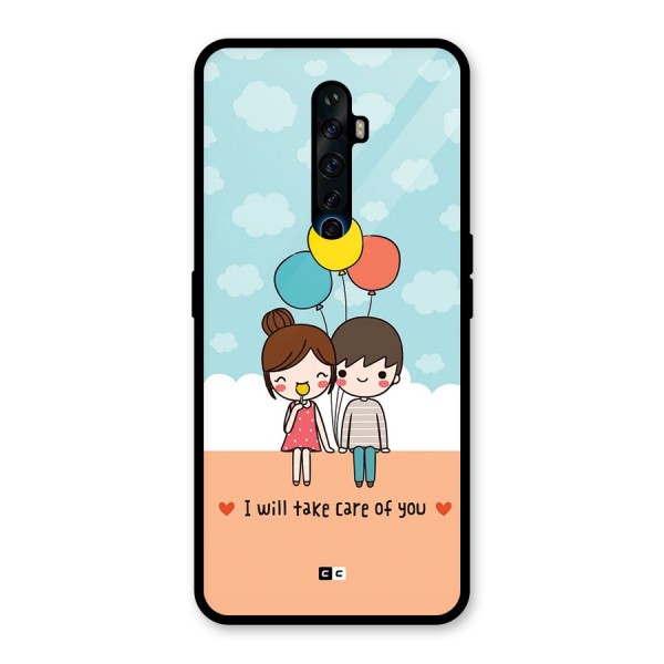 Promise To Care Glass Back Case for Oppo Reno2 F