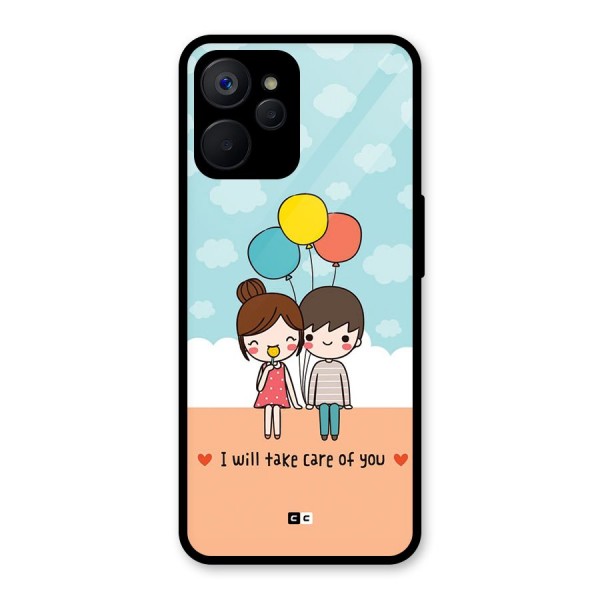Promise To Care Glass Back Case for Realme 9i 5G