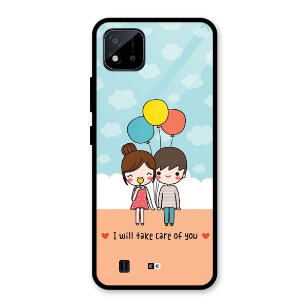 Promise To Care Glass Back Case for Realme C11 2021