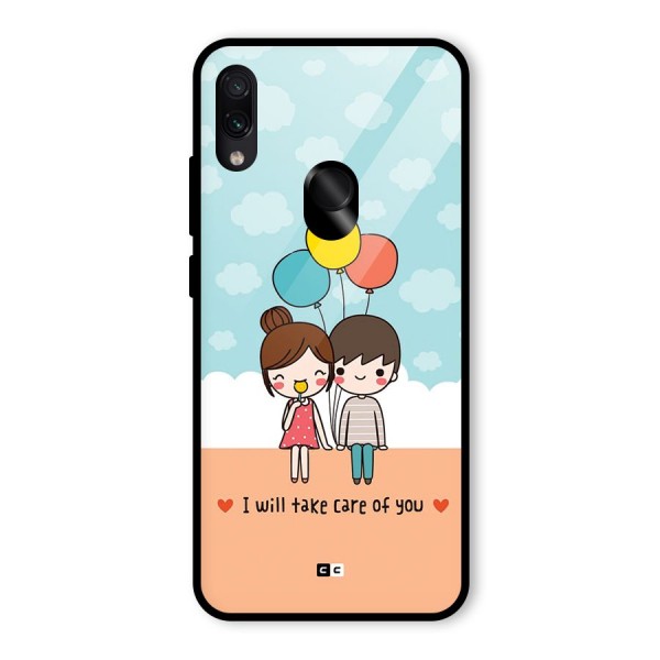 Promise To Care Glass Back Case for Redmi Note 7