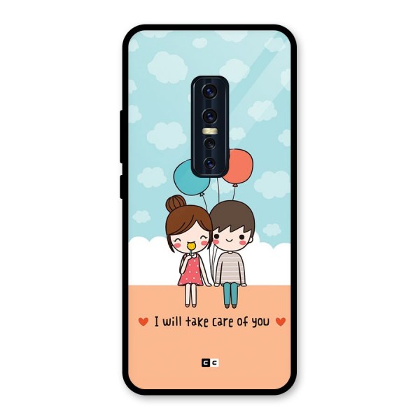 Promise To Care Glass Back Case for Vivo V17 Pro