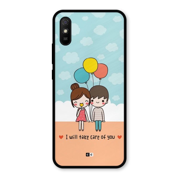 Promise To Care Metal Back Case for Redmi 9i