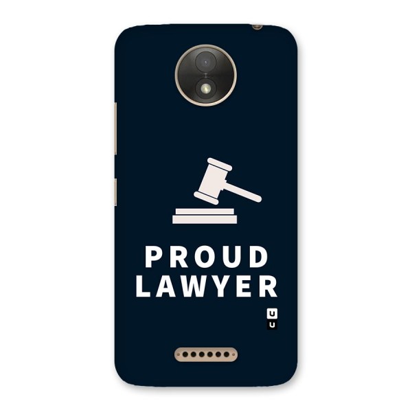 Proud Lawyer Back Case for Moto C Plus