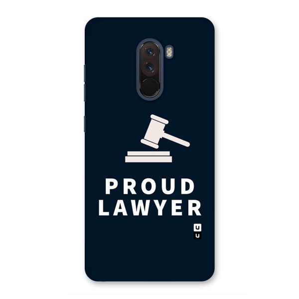 Proud Lawyer Glass Back Case for Poco F1