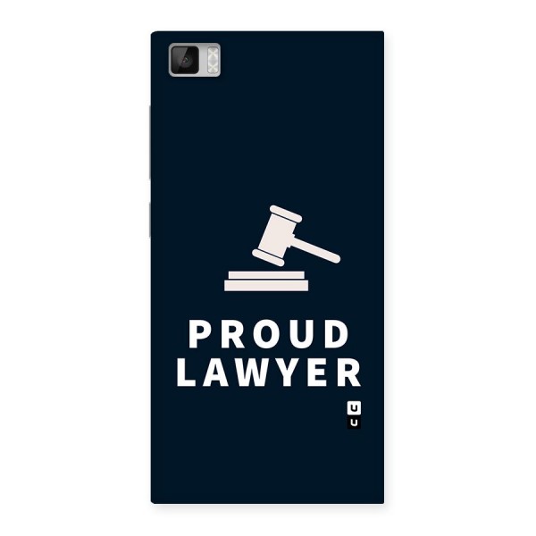 Proud Lawyer Back Case for Xiaomi Mi3