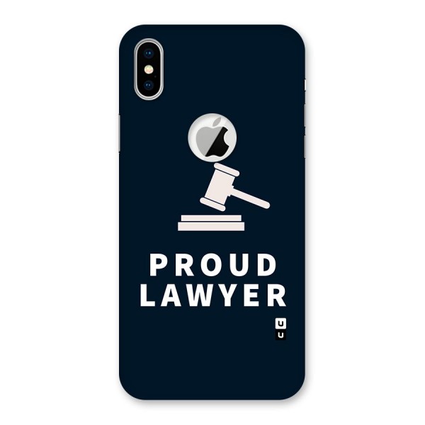 Proud Lawyer Back Case for iPhone XS Logo Cut