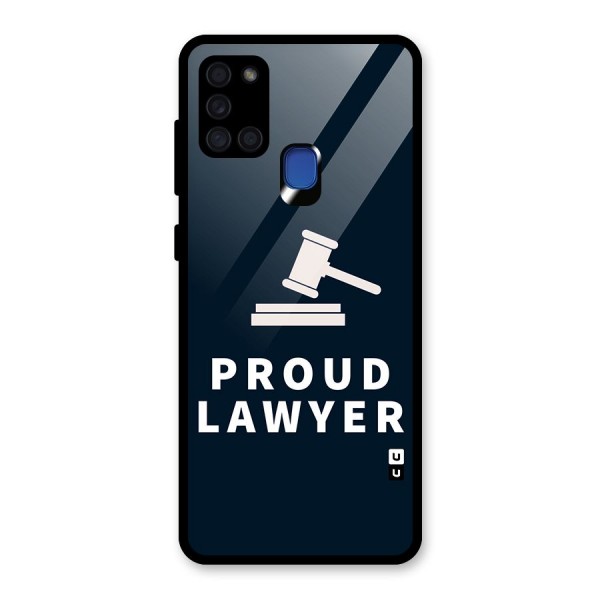 Proud Lawyer Glass Back Case for Galaxy A21s