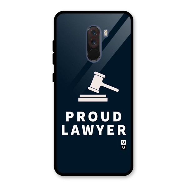 Proud Lawyer Glass Back Case for Poco F1