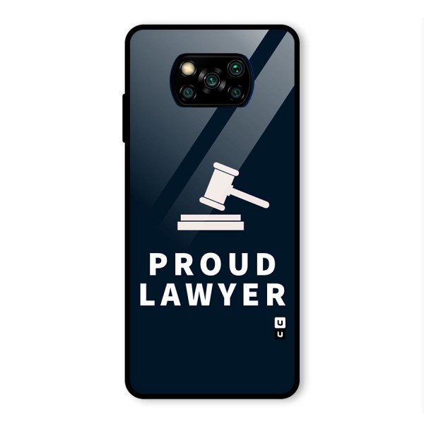 Proud Lawyer Glass Back Case for Poco X3 Pro