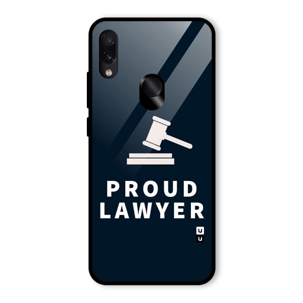 Proud Lawyer Glass Back Case for Redmi Note 7