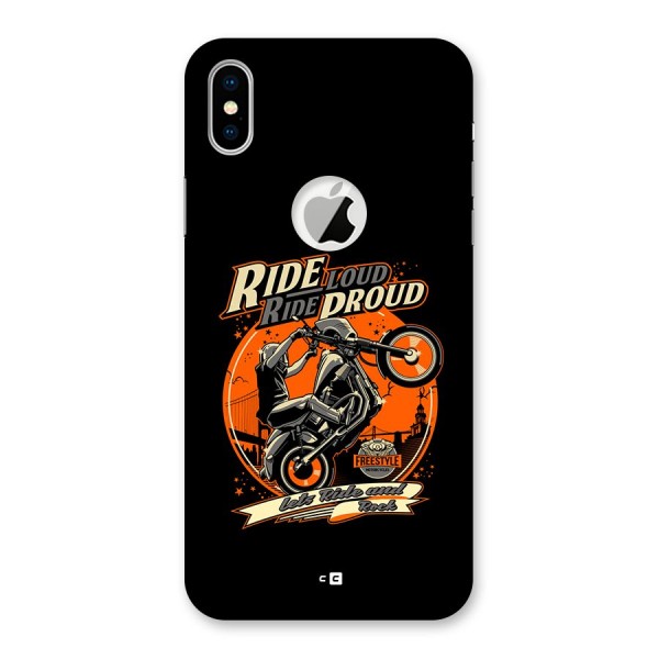 Proud Rider Back Case for iPhone XS Logo Cut