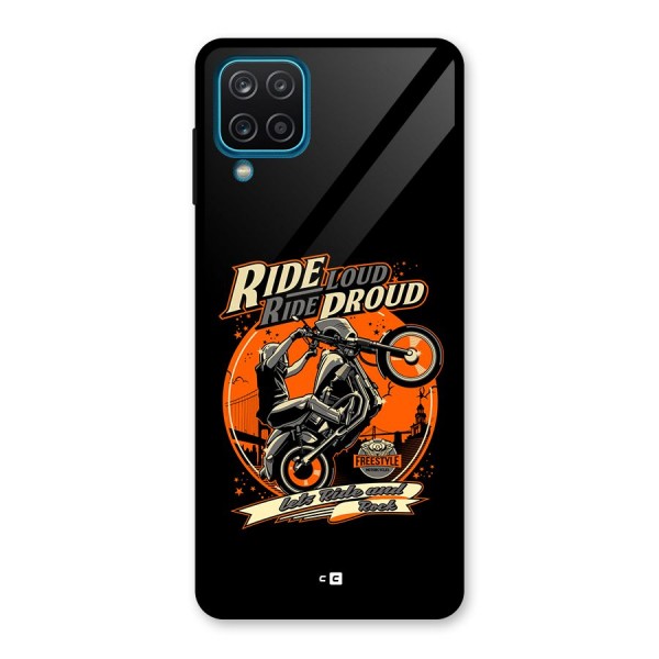 Proud Rider Glass Back Case for Galaxy A12