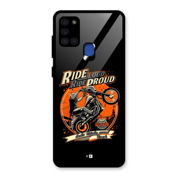 Proud Rider Glass Back Case for Galaxy A21s