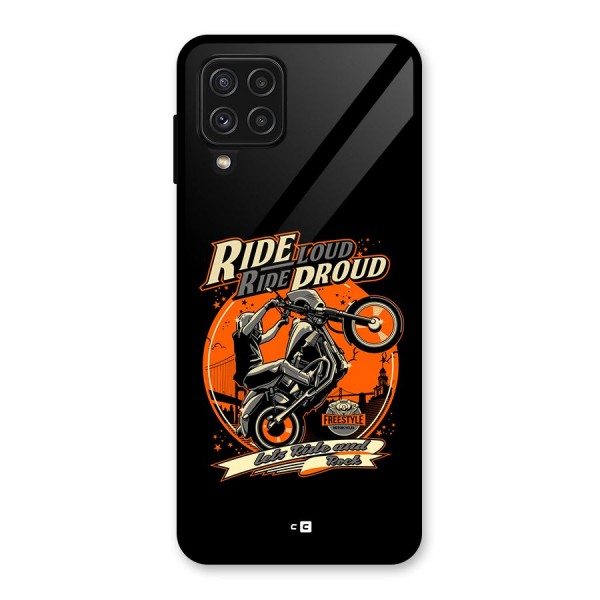 Proud Rider Glass Back Case for Galaxy A22 4G