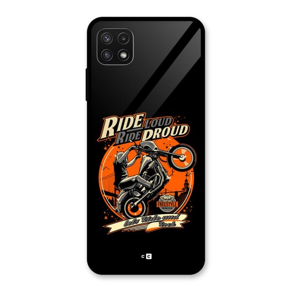 Proud Rider Glass Back Case for Galaxy A22 5G