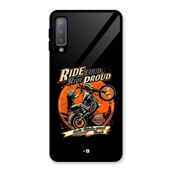 Proud Rider Glass Back Case for Galaxy A7 (2018)