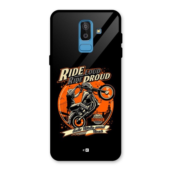 Proud Rider Glass Back Case for Galaxy J8