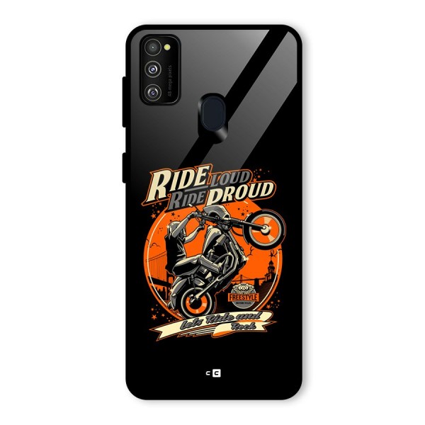 Proud Rider Glass Back Case for Galaxy M21