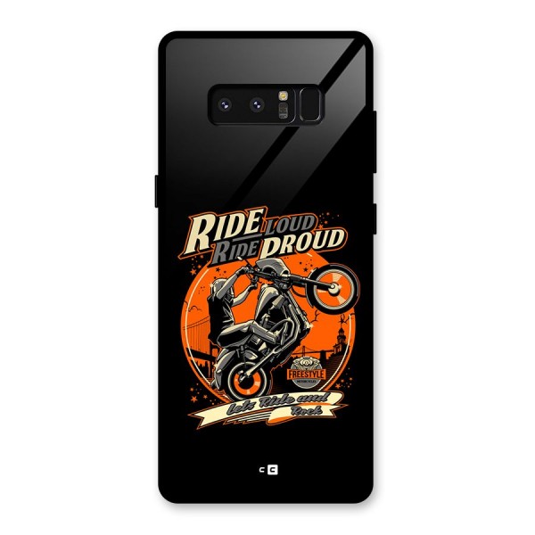 Proud Rider Glass Back Case for Galaxy Note 8