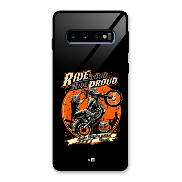 Proud Rider Glass Back Case for Galaxy S10