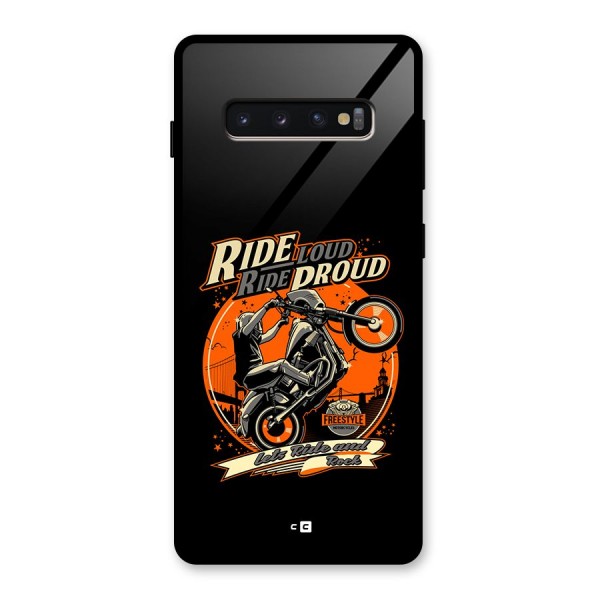 Proud Rider Glass Back Case for Galaxy S10 Plus