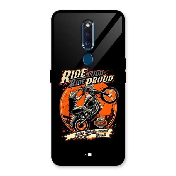 Proud Rider Glass Back Case for Oppo F11 Pro