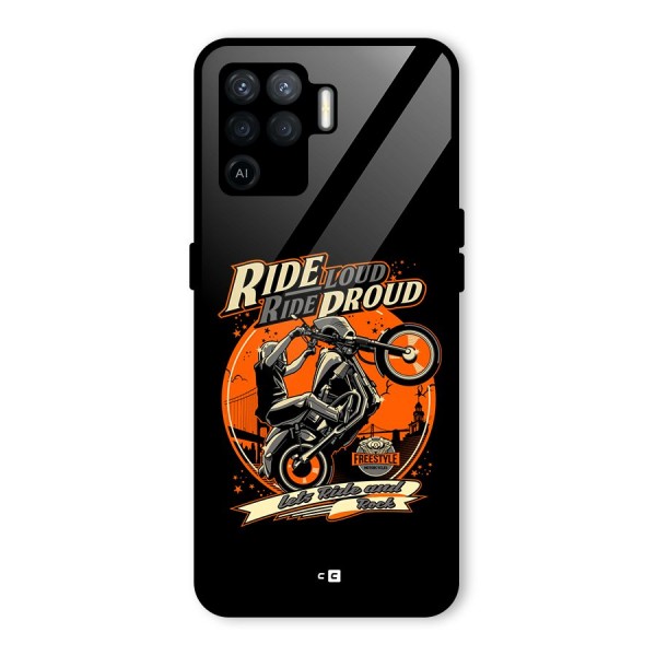 Proud Rider Glass Back Case for Oppo F19 Pro