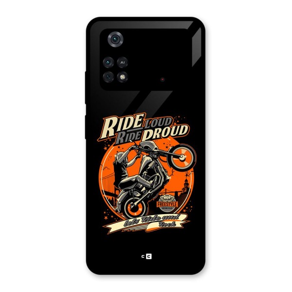 Proud Rider Glass Back Case for Poco M4 Pro 4G