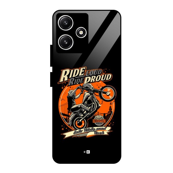 Proud Rider Glass Back Case for Poco M6 Pro