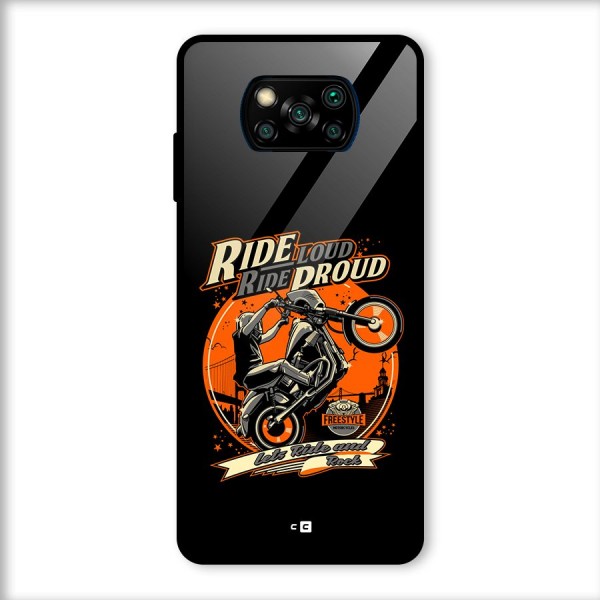 Proud Rider Glass Back Case for Poco X3