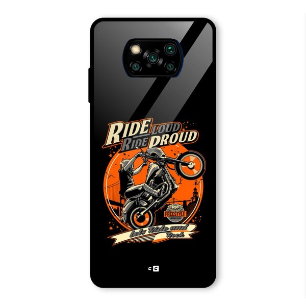 Proud Rider Glass Back Case for Poco X3 Pro