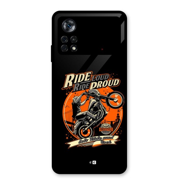 Proud Rider Glass Back Case for Poco X4 Pro 5G