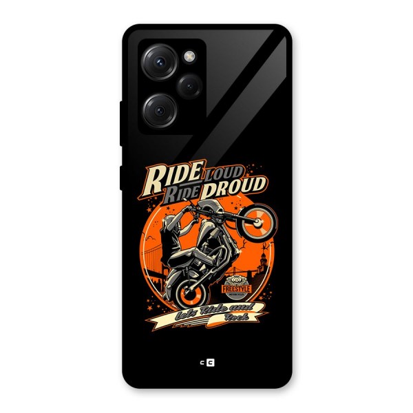 Proud Rider Glass Back Case for Poco X5 Pro