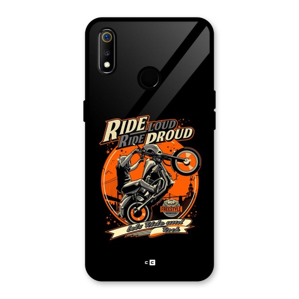 Proud Rider Glass Back Case for Realme 3