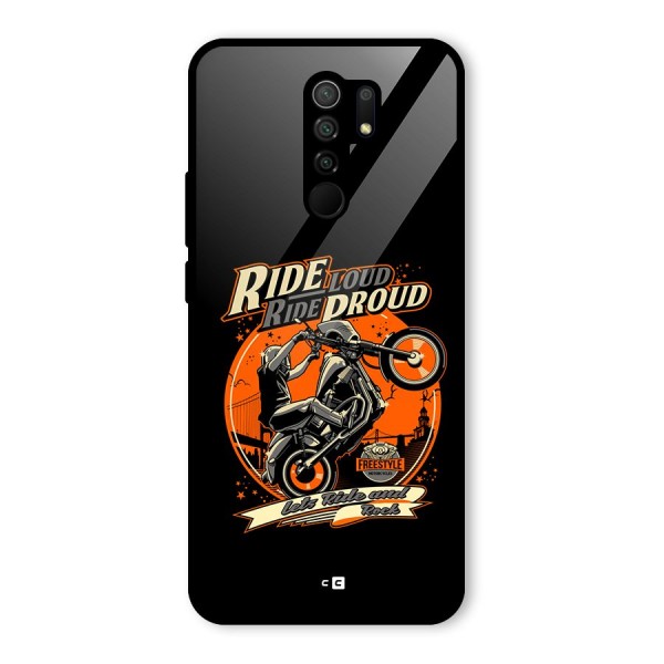 Proud Rider Glass Back Case for Redmi 9 Prime