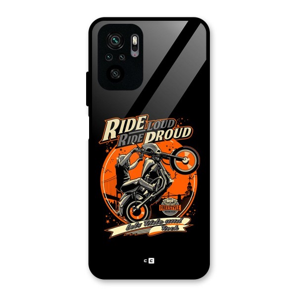 Proud Rider Glass Back Case for Redmi Note 10S