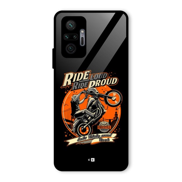 Proud Rider Glass Back Case for Redmi Note 10 Pro