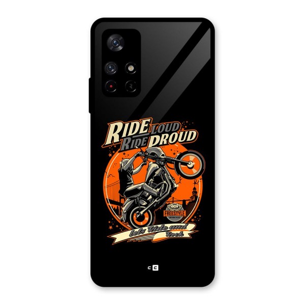 Proud Rider Glass Back Case for Redmi Note 11T 5G