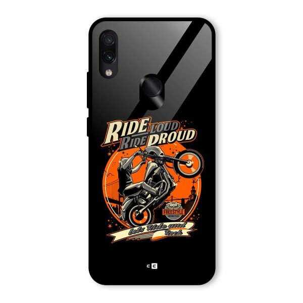 Proud Rider Glass Back Case for Redmi Note 7