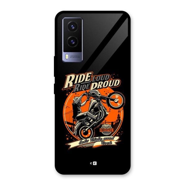 Proud Rider Glass Back Case for Vivo V21e 5G