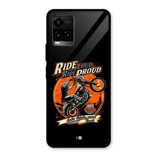 Proud Rider Glass Back Case for Vivo Y21A