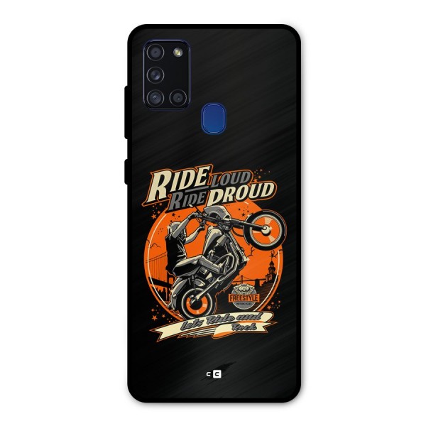 Proud Rider Metal Back Case for Galaxy A21s