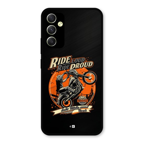 Proud Rider Metal Back Case for Galaxy A34