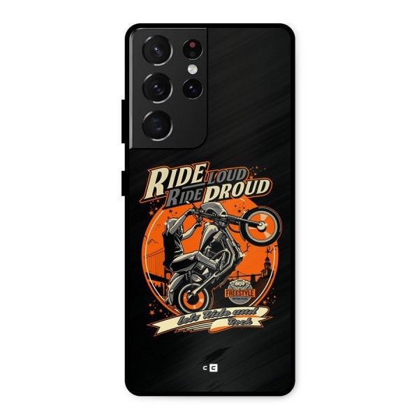 Proud Rider Metal Back Case for Galaxy S21 Ultra 5G