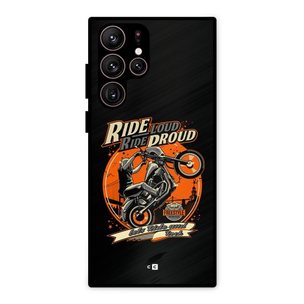 Proud Rider Metal Back Case for Galaxy S22 Ultra 5G