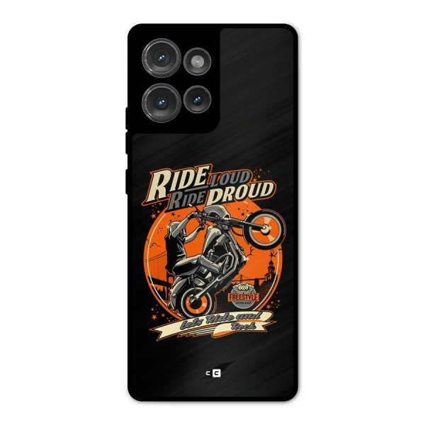 Proud Rider Metal Back Case for Motorola Edge 50