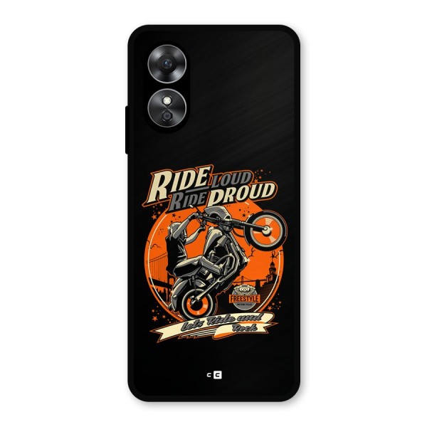 Proud Rider Metal Back Case for Oppo A17