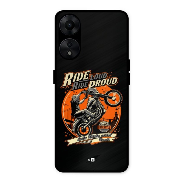 Proud Rider Metal Back Case for Oppo A78 5G